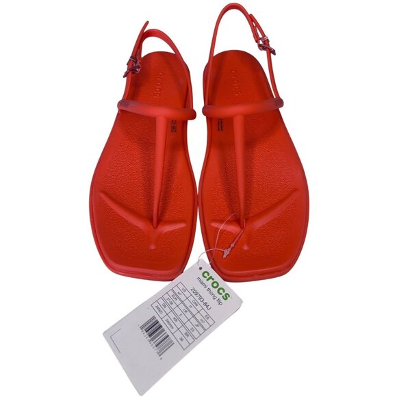 Crocs Miami Thong Sandal in Lava Red – Women’s Size 7 New with Tags - Picture 3 of 13